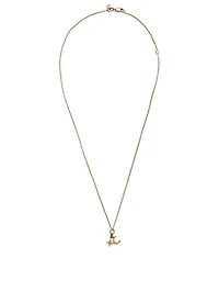 Celestial Duo 14K Yellow Gold Charm Necklace With Diamonds