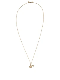 Luck Duo 14K Yellow Gold Charm Necklace With Diamonds