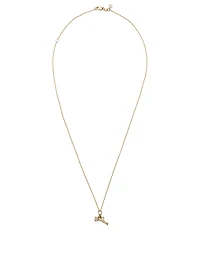 Love Duo 14K Yellow Gold Charm Necklace With Diamonds