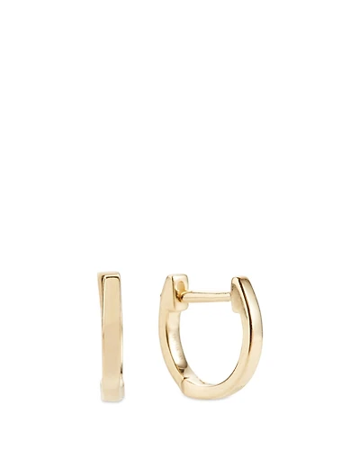 Mini Huggie 14K Yellow Gold Earrings