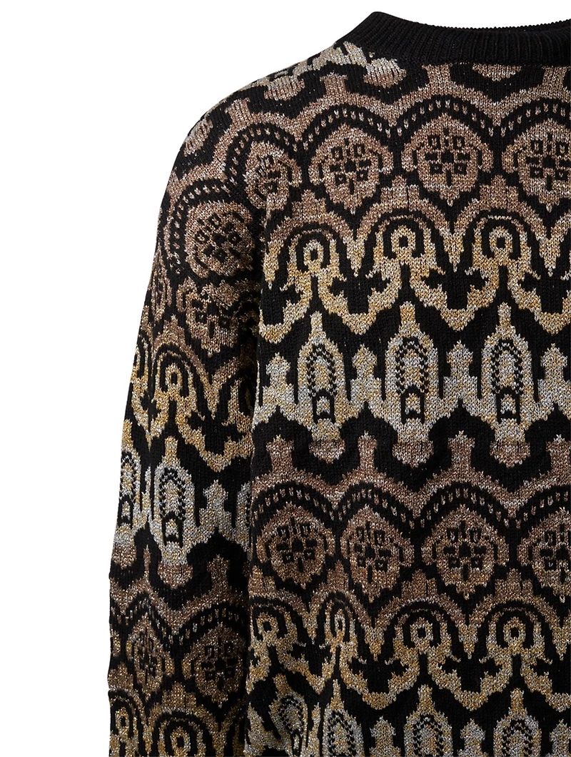 Mahmut Jacquard Metallic Wool-Blend Sweater