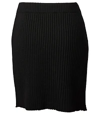 Graphic Flag Wool Mini Skirt