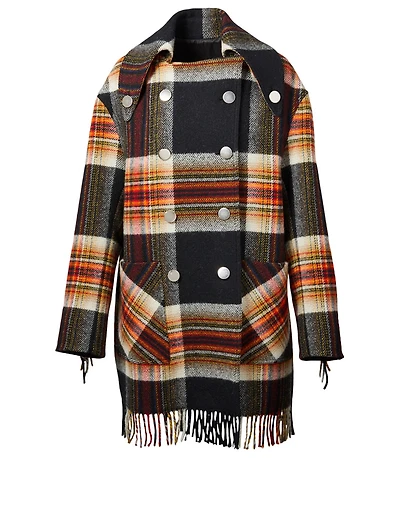 Pendleton Plaid Pea Coat