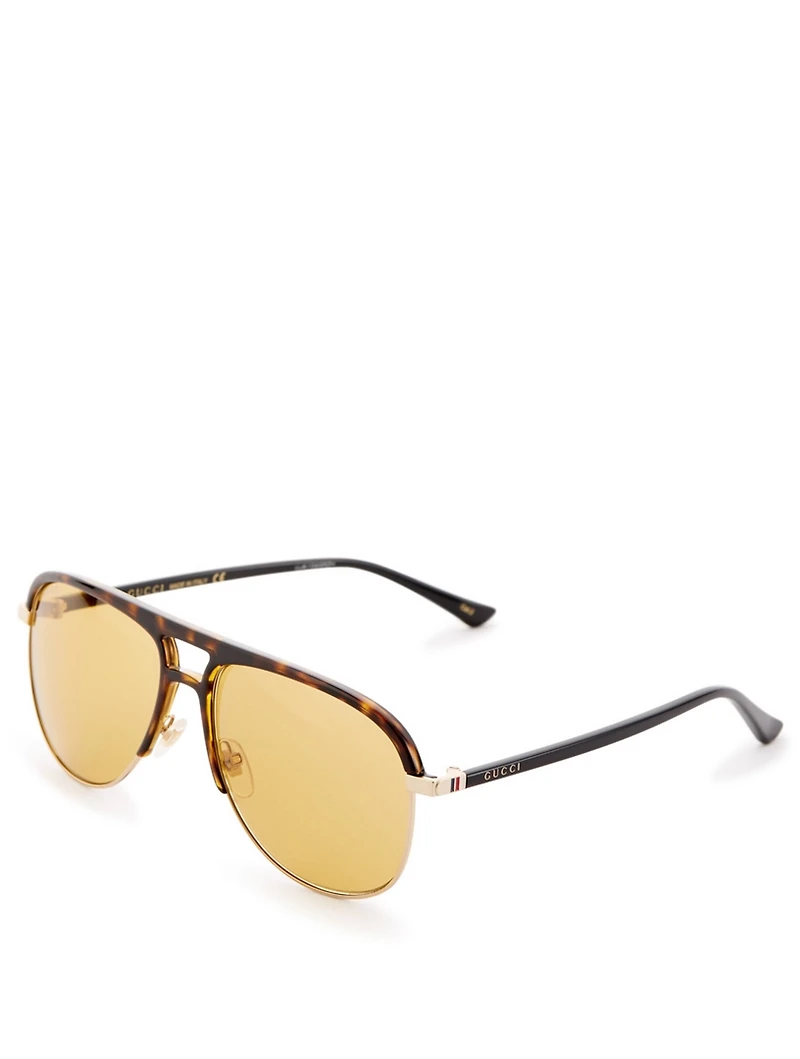 Two-Tone Aviator Sunglasses