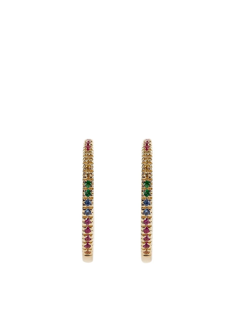 Medium 14K Yellow Gold Fringe Drop Earrings With Diamonds