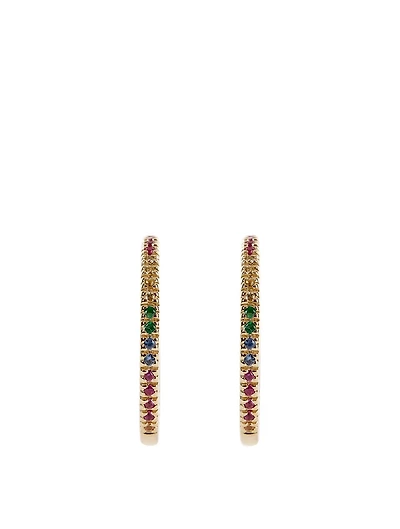 Medium 14K Yellow Gold Fringe Drop Earrings With Diamonds