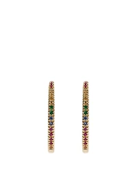 Medium 14K Yellow Gold Fringe Drop Earrings With Diamonds