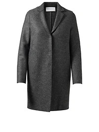 Pressed Wool Cocoon Coat