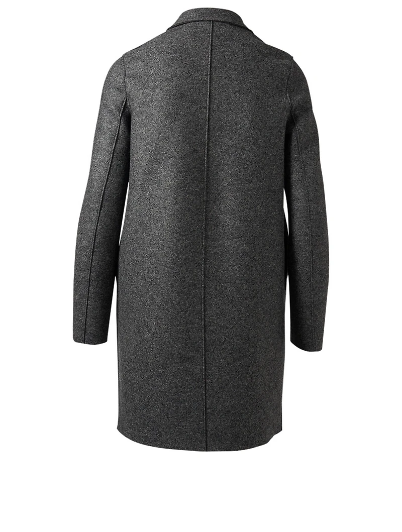 Pressed Wool Cocoon Coat