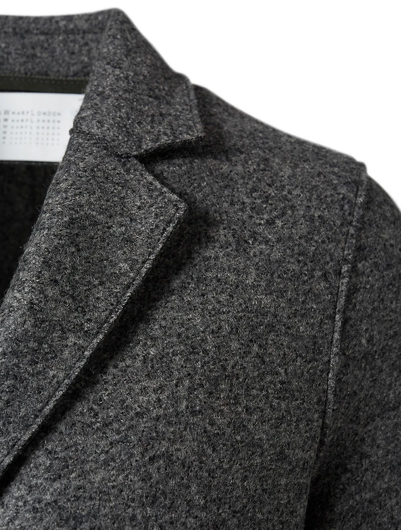 Pressed Wool Cocoon Coat