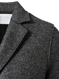 Pressed Wool Cocoon Coat