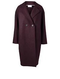Pressed Wool Double-Breasted Coat