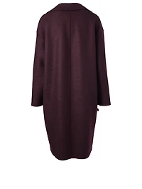 Pressed Wool Double-Breasted Coat