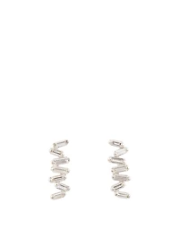 Classic Fireworks 18K White Gold Stud Earrings With Diamonds
