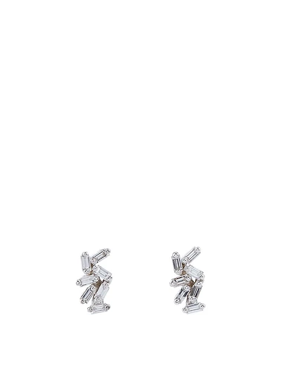 Fireworks 18K White Gold Earrings With Diamonds