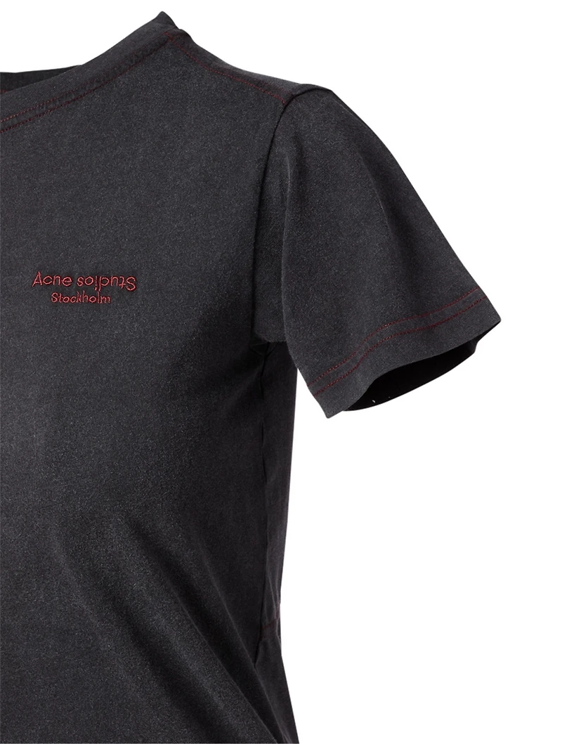T-Shirt With Upside Down Logo