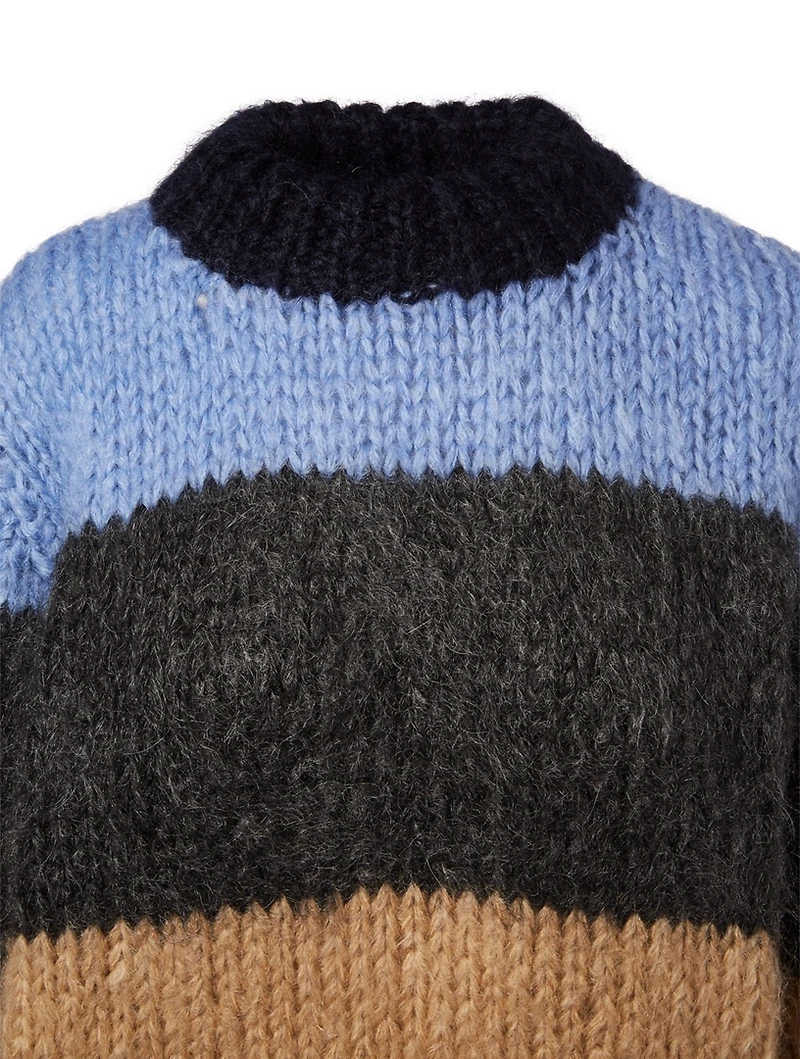 Julliard Wool And Mohair Striped Sweater