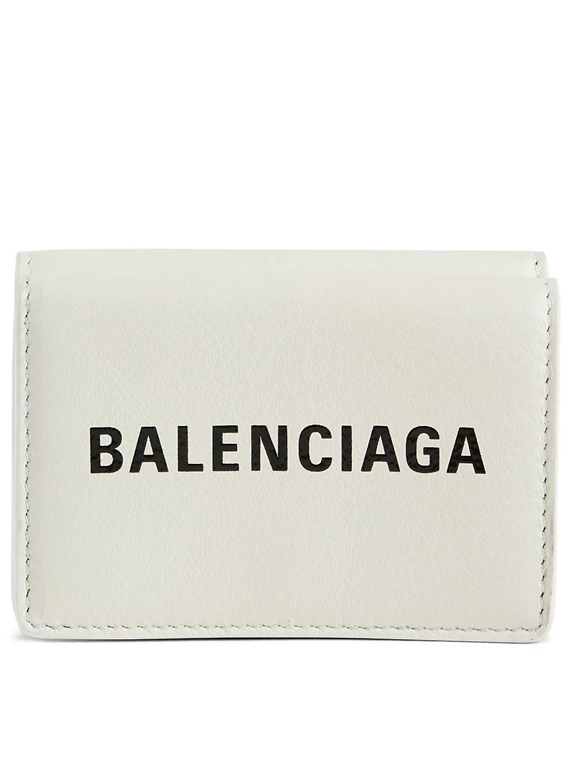 Mini Everyday Metallic Leather Wallet With Logo