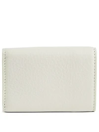 Mini Everyday Metallic Leather Wallet With Logo