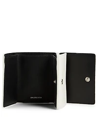 Mini Everyday Metallic Leather Wallet With Logo