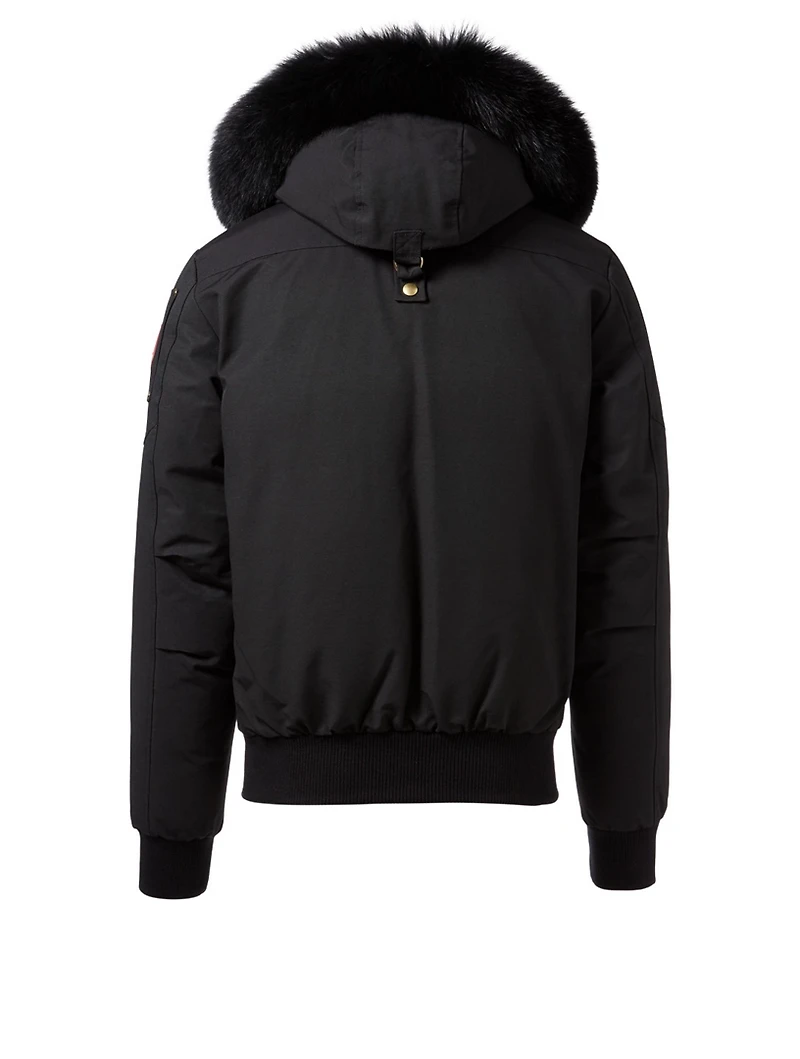 Ballistic Down Bomber Jacket With Fur Trim