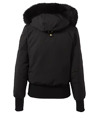 Goldboro Bomber Jacket With Fur Trim