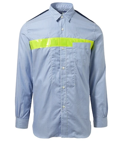 Mixed Media Shirt Stripe And Check
