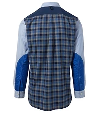 Mixed Media Shirt Stripe And Check