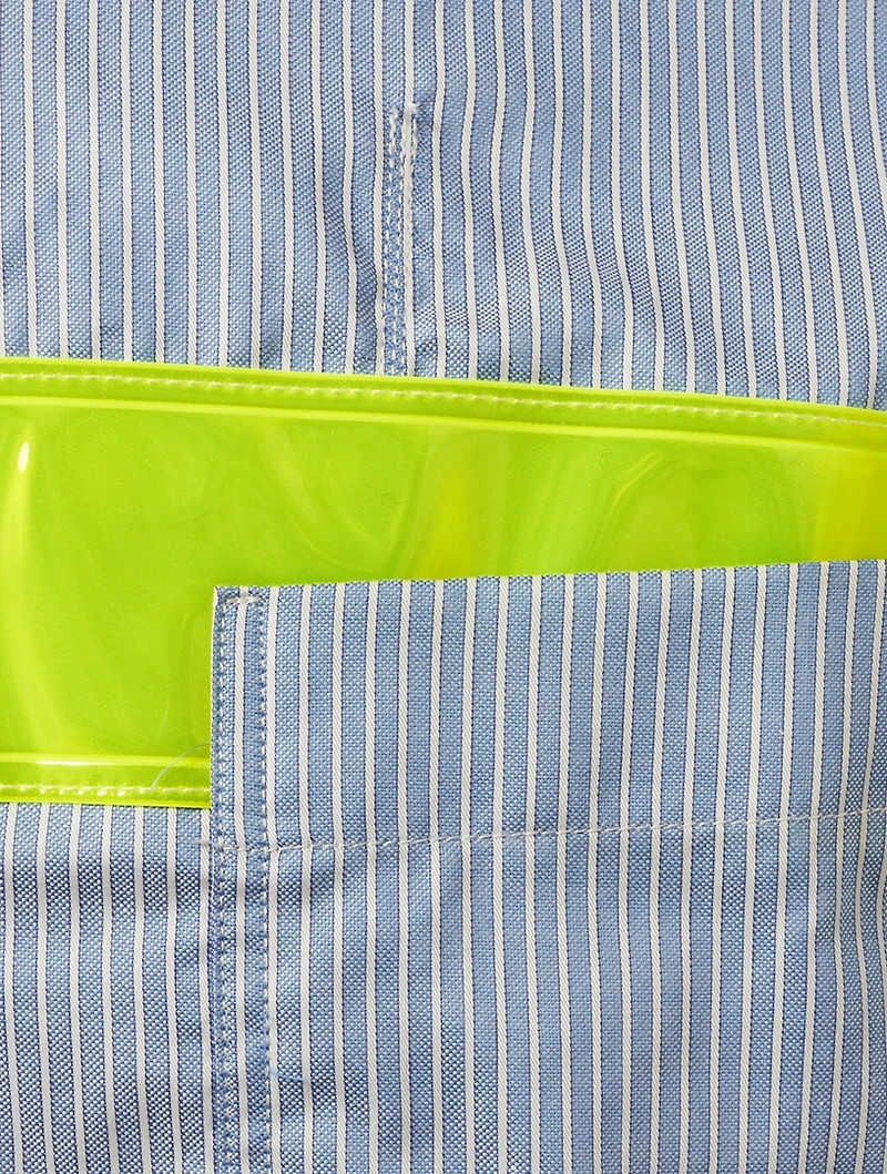 Mixed Media Shirt Stripe And Check