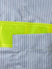 Mixed Media Shirt Stripe And Check