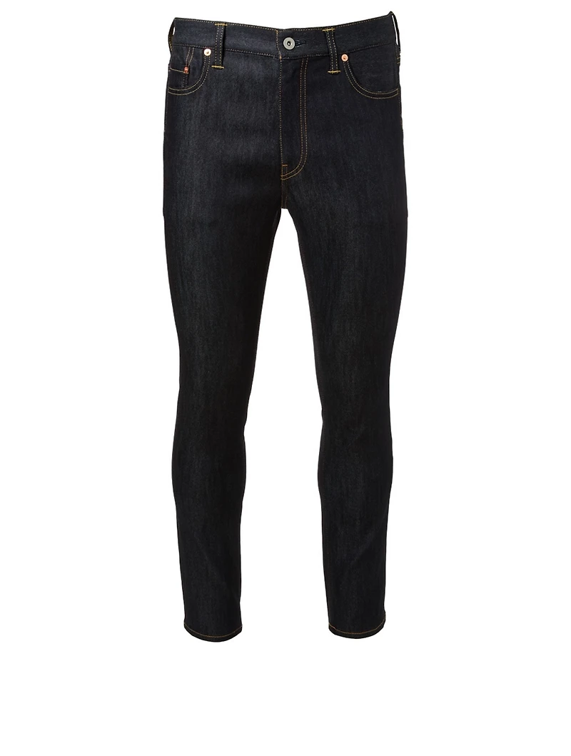 Cropped Jeans With Reflective Tape