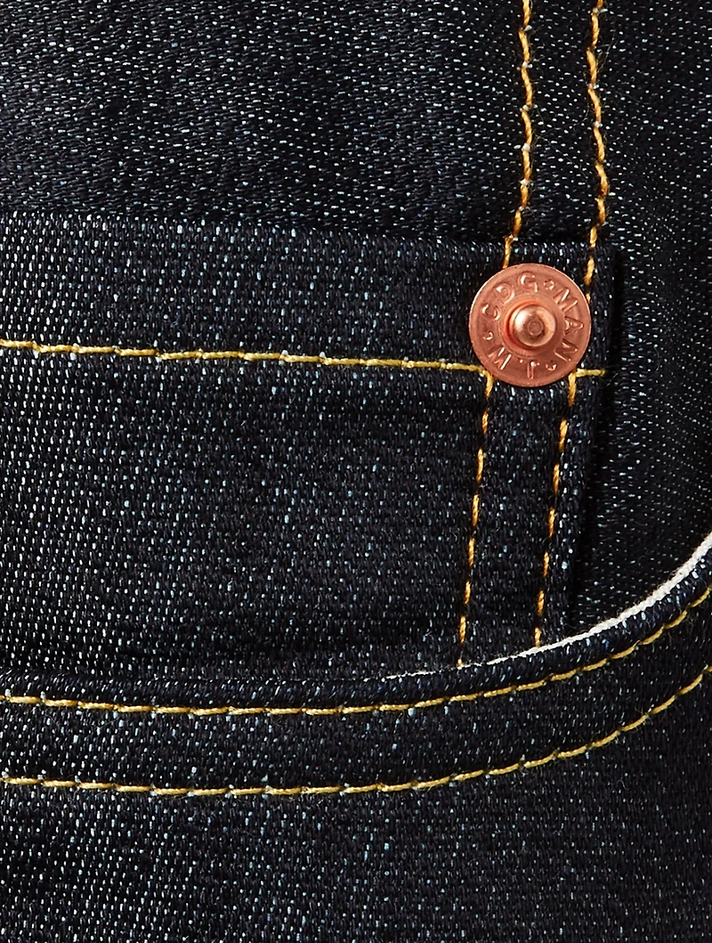 Cropped Jeans With Reflective Tape