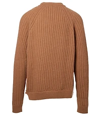 Wool Sweater With Stripe Detail