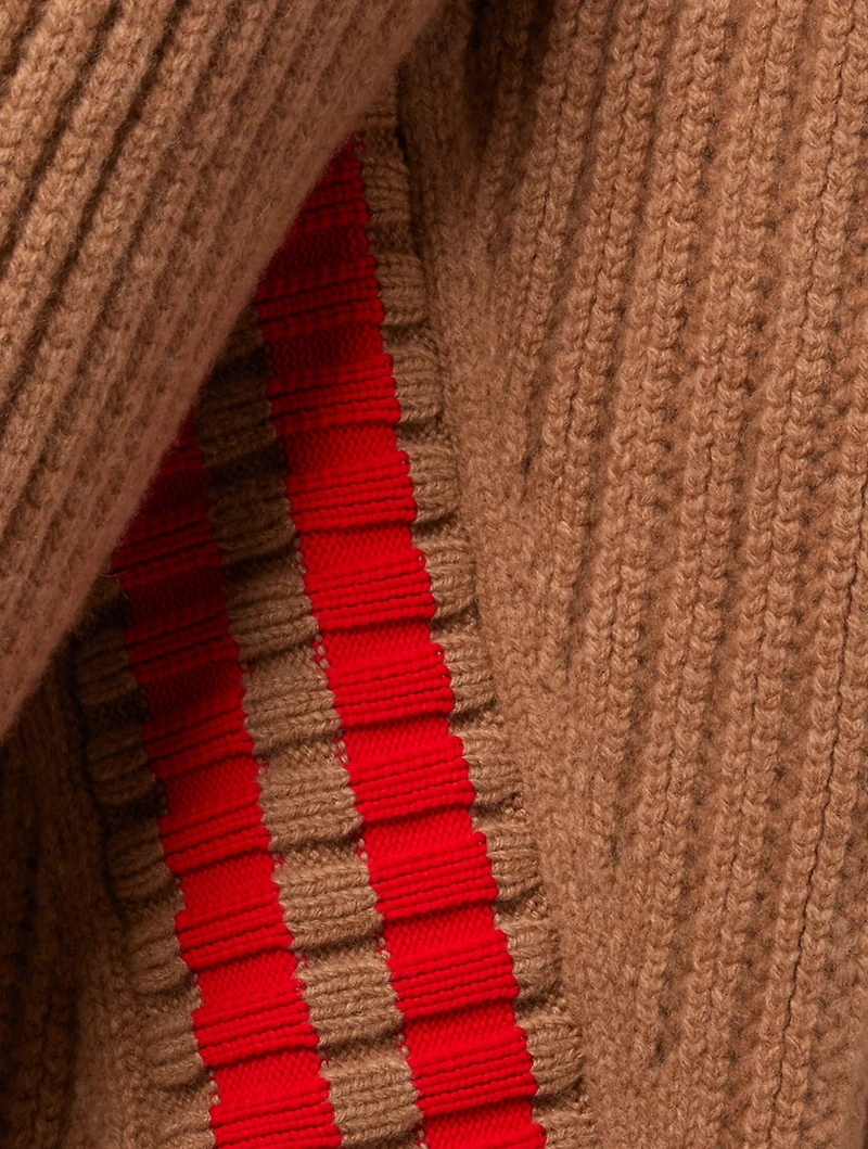 Wool Sweater With Stripe Detail