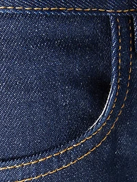 Denim Mini Skirt With Raw Hem