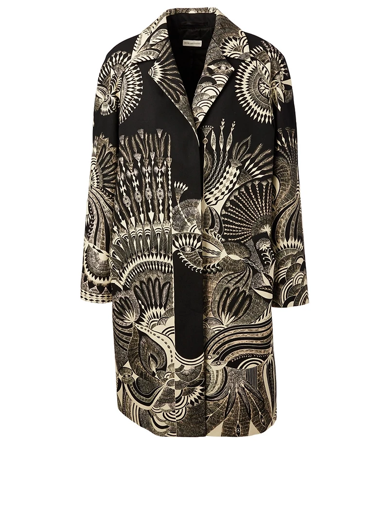 Ranja Canvas Coat In Folkloric Print