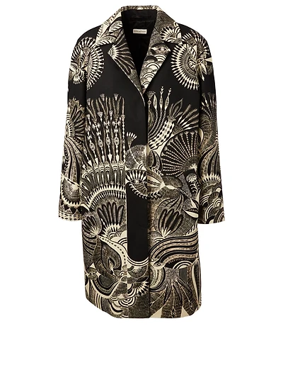 Ranja Canvas Coat In Folkloric Print