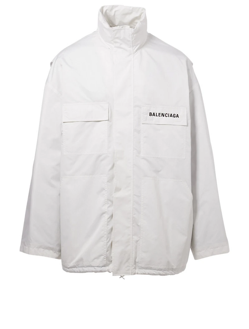 Windbreaker Jacket With Logo Pocket