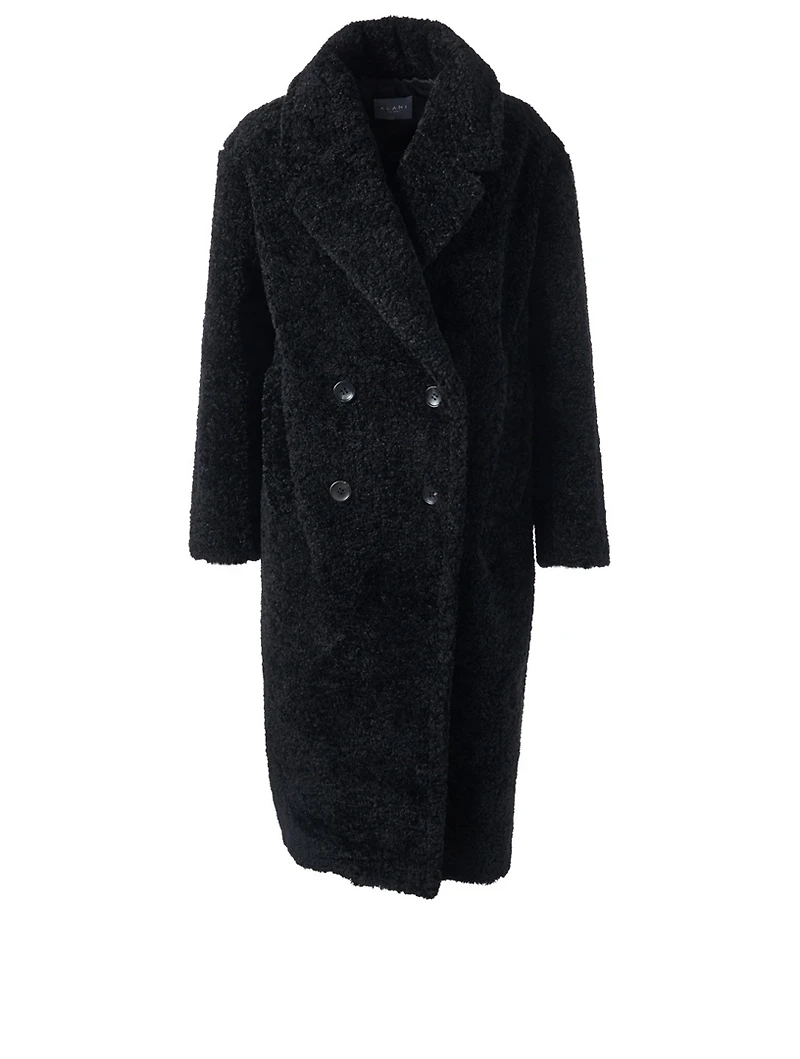 Double-Breasted Boucle Coat