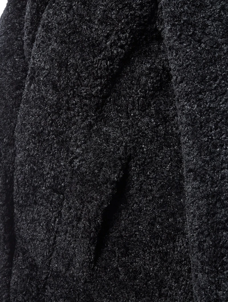 Double-Breasted Boucle Coat
