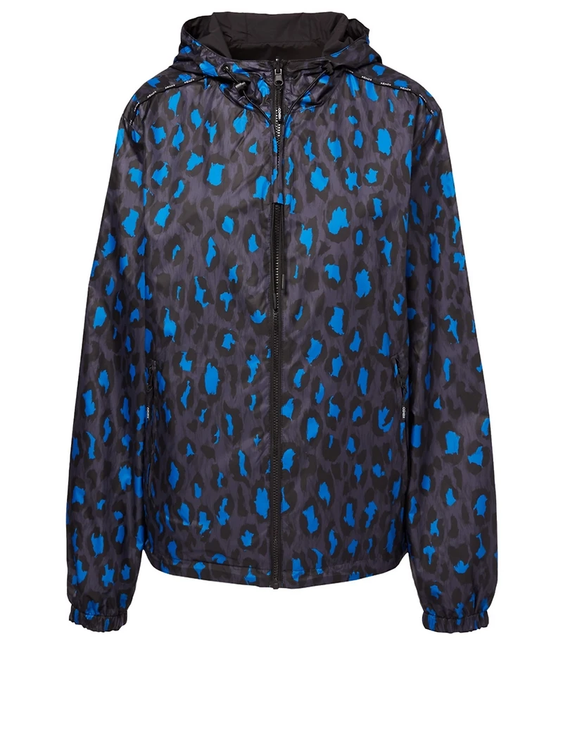 Reversible Windbreaker Leopard Print