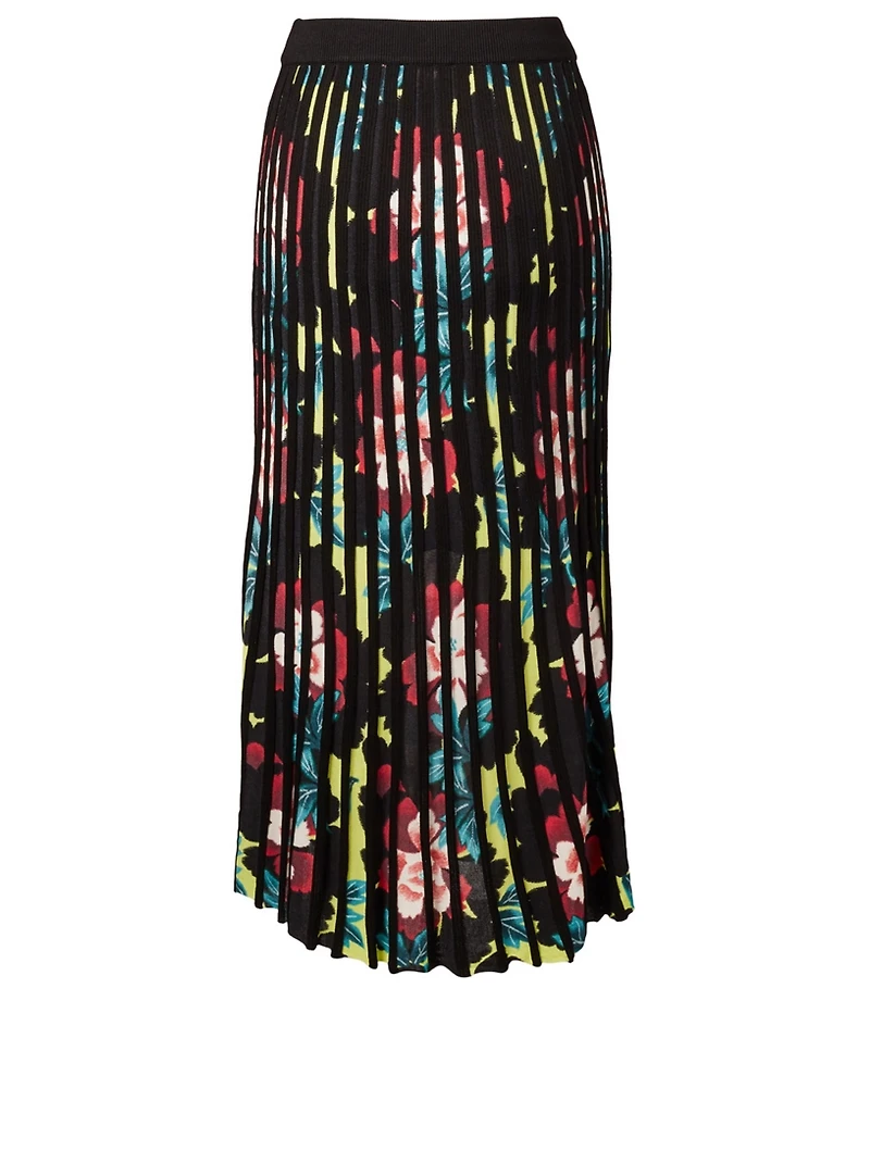 Pleated Skirt Floral Print