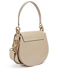 Medium Tess Leather And Suede Saddle Bag