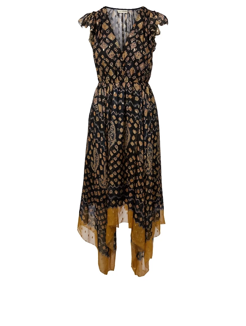 Aurelie Silk Georgette Midi Dress