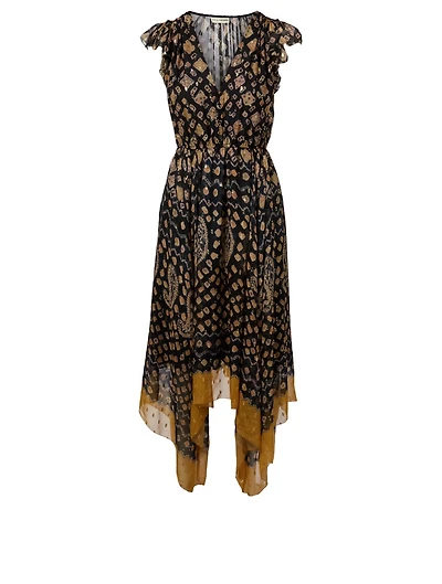 Aurelie Silk Georgette Midi Dress