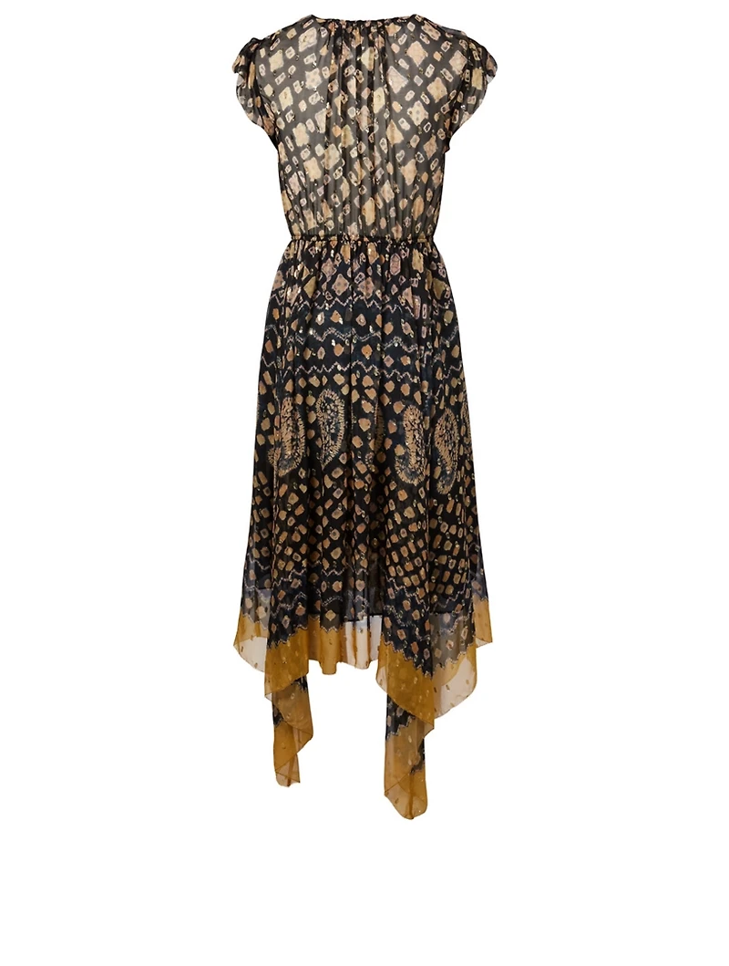 Aurelie Silk Georgette Midi Dress
