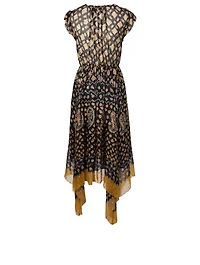 Aurelie Silk Georgette Midi Dress