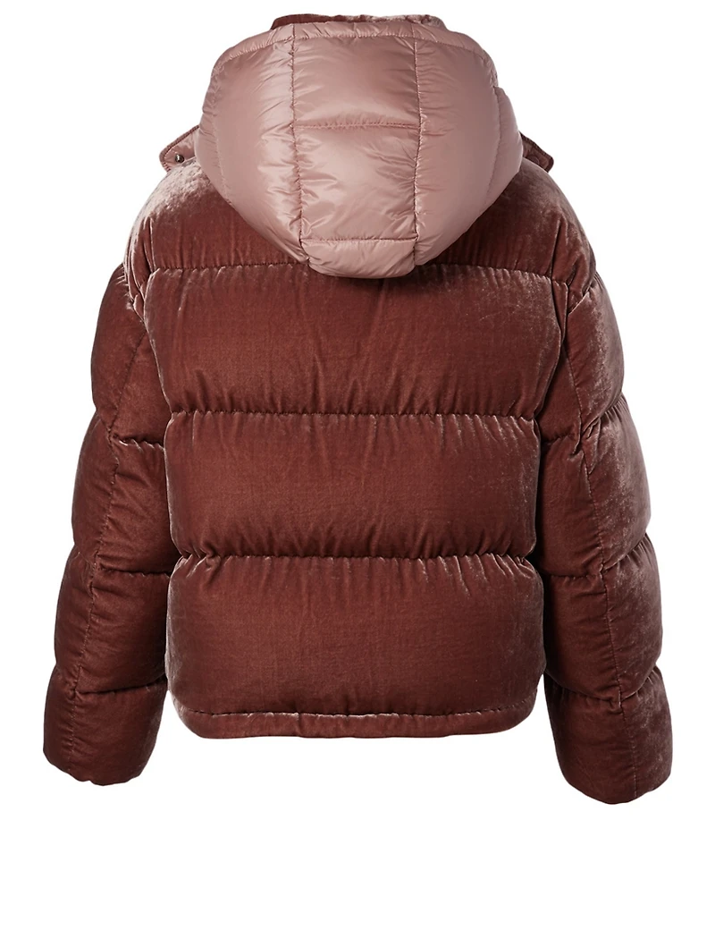 Caille Velvet Down Puffer Jacket
