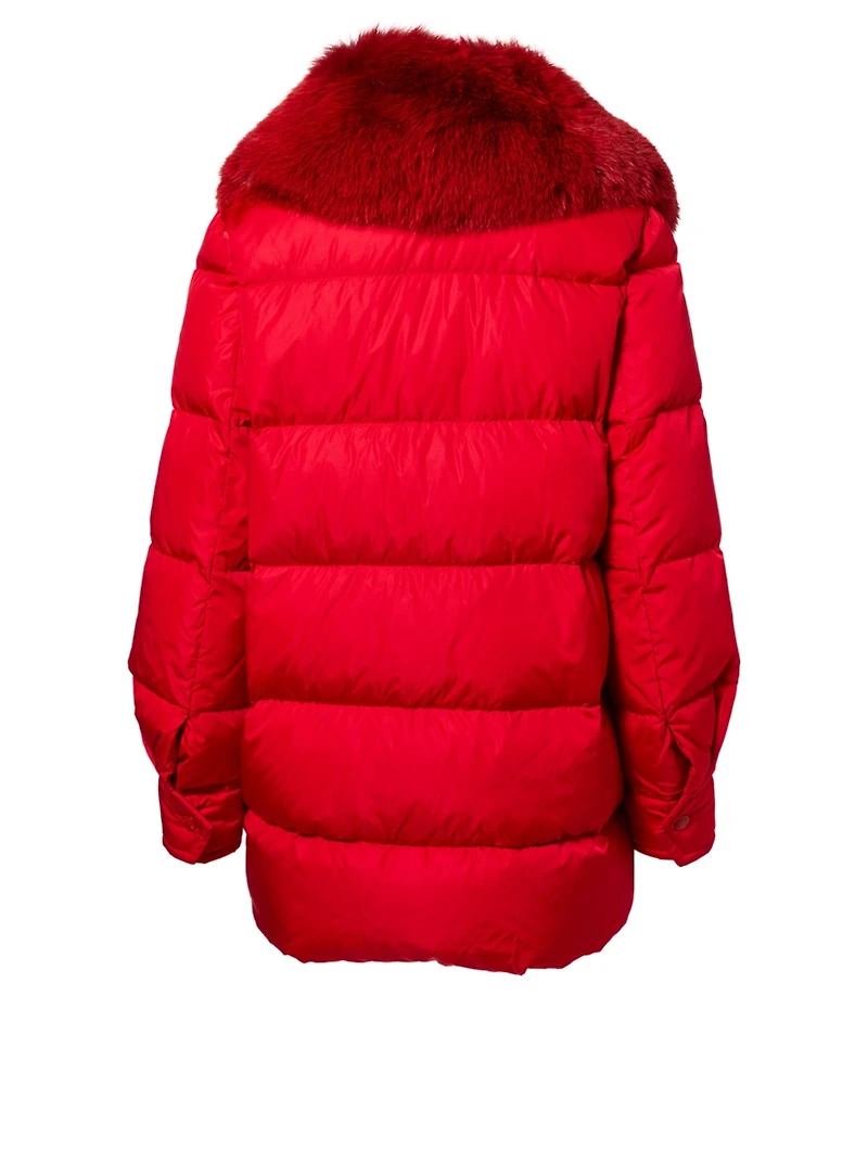 Mesange Down Parka With Fur Trim
