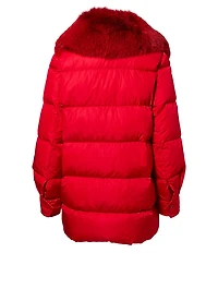 Mesange Down Parka With Fur Trim